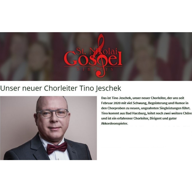 Suche Chorleiter Dirigent Goslar Bad Harzburg Wernigerode
