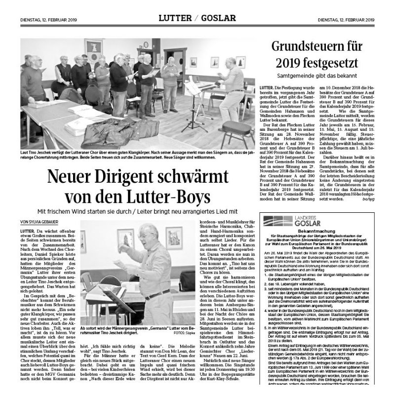 Suche Chorleiter Dirigent Tino Jeschek